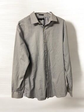 Banana Republic Men's Button-Down Dress Shirt - Light Gray